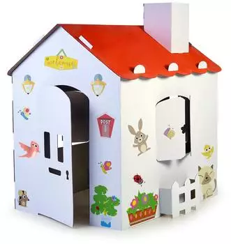 Feber Carton House großes Spielhaus aus Karton, Kinder ab 3 Jahren (FEB06000)