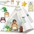 Kidiz Tipi Spielzelt für Kinder, Baumwolle, 100x100x160cm, weiß