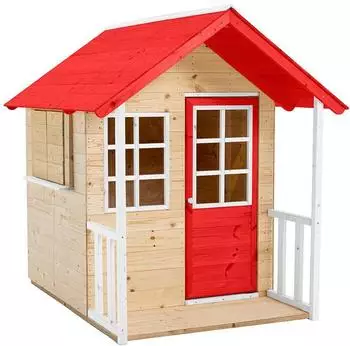 50NRTH Lolla Kinder-Spielhaus mit Veranda, Holz (FSC)