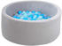 Knorrtoys Bällebad Soft Grey inkl. 300 Bälle soft blue/blue/transparent
