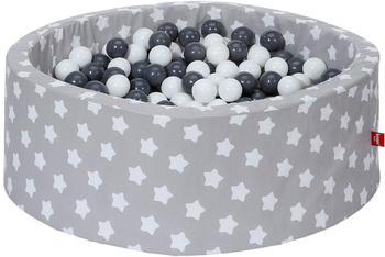 Knorrtoys Bällebad Soft Grey White Stars inkl. 300 Bälle grey/creme