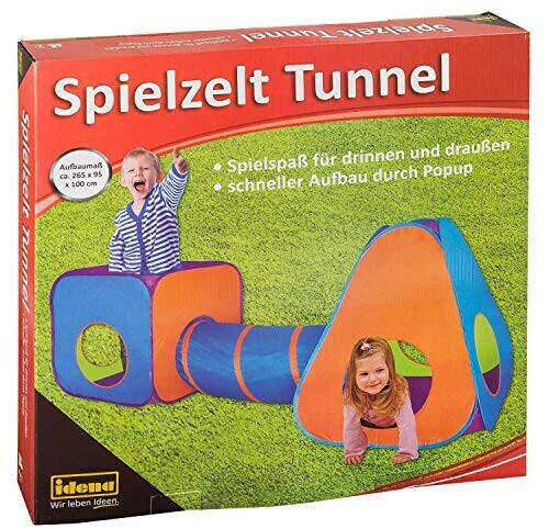 Idena Spielzelt mit Tunnel (40118)