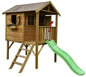 Prestige-Garden Stelzenhaus Funny XL mit Rutsche grün