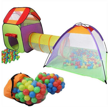 Kiduku Spielzelt mit B&auml;llebad, Tunnel und Tasche