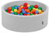 KiddyMoon Bällebad 90 x 30 cm Rund 300 Bälle