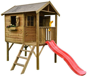 Prestige-Garden Stelzenhaus Funny XL mit Rutsche rot