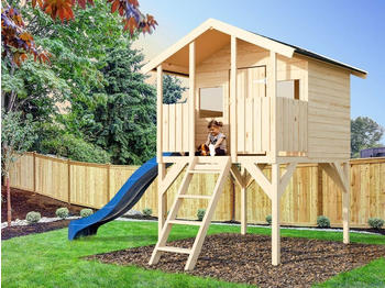 Belladoor Spielhaus Tom/Toby mit Rutsche blau