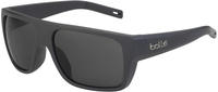 Bolle Square Mens Matte Black TNS Grey Polarized Sonnenbrille Schwarz Herren