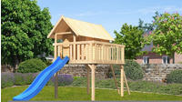 AKUBI Spielturm "Fidel" BxTxH: 198x243x329,5 cm, mit Rutsche in blau