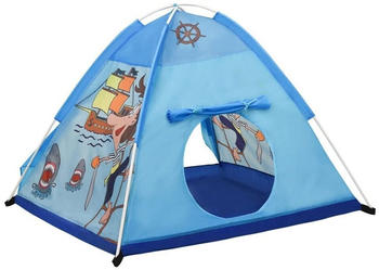 vidaXL Spielzelt 120x120x90 blau mit 250 Bällen weiß/grau/minzgrün (3107743)