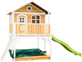 AXI Playhouse Marc brown/white + lime green slide