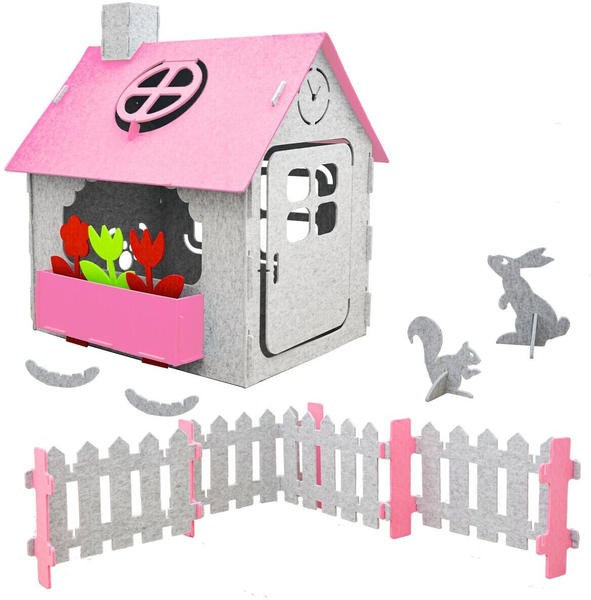 LittleTom Spielhaus aus Recycling Filz 110x100x124 pink (23428922)