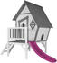 AXI Spielhaus Cabin XL weiß mit Rutsche in lila (C050.004.40)