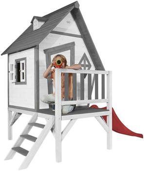 AXI Spielhaus Cabin XL weiß mit Rutsche in rot (C050.004.20)