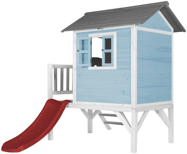 AXI Spielhaus Lodge XL in Blau mit Rutsche in Rot (C050.002.21) Test TOP  Angebote ab 547,00 € (Mai 2023)