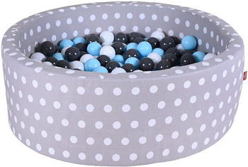 Knorrtoys Bällebad Soft grey White Dots & 300 Bälle creme/grey/lightblue (68151)