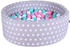Knorrtoys Bällebad Soft grey White Dots mit 300 Bällen rose/creme/lightblue (68155)