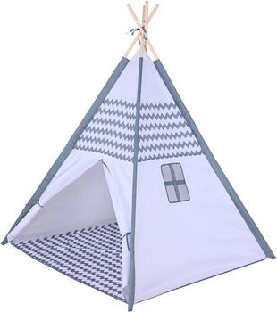 Knorrtoys Spielzelt Tipi Zickzack mit Zeltstangen aus Holz (55907)