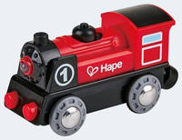 Hape Spielzeugeisenbahn-Lokomotive "Batteriebetriebene Lokomotive Nr. 1" mit Licht-