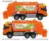 Majorette Volvo Müllauto mit Müllbehälter orange, Mit Licht und Sound (213743000)