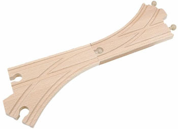 Woody Zubehör für Holzeisenbahnen - 2 Holzschienen / Weichen, K Schalter passt zu allen gängigen Holzeisenbahnen