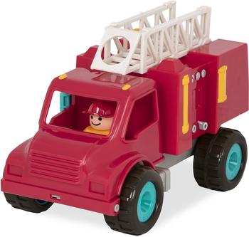 Battat Toy Fire Truck & Figures - Classic Fire Engine Toddler Trucks - Red Fire Engine Toy - Soft Rubber Wheels 18 Months +