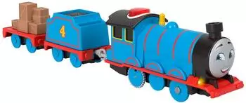 Fisher-Price Thomas & Friends Motorized Toy Train Talking Gordon Battery-Powered Engine with Sounds & Phrases for Preschool Kids 3+ Years UK English Version HWY29