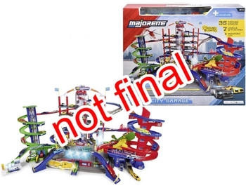 Majorette Super City Garage + 6 vehicles