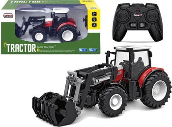 Lean Toys Ferngesteuerter roter Traktor mit beweglicher Schaufel