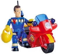 Simba 109252654, Simba-Dickie Feuerwehrmann Sam Feuerwehr Motorrad mit Figur