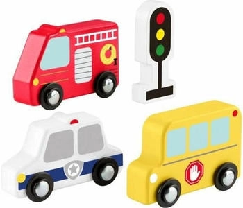 Fisher-Price 4-Piece Wooden Vehicle Set