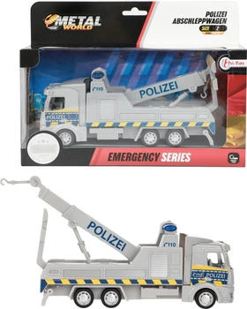 TOI-TOYS Metal World 21745B Police Truck with Crane