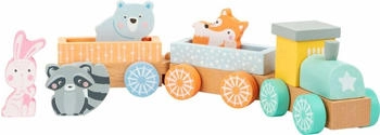 Small Foot Design Wooden Train “Pastel” with Animal Passengers