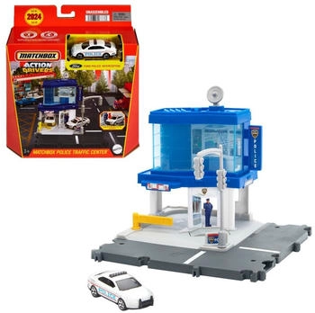 Matchbox Polizeiverkehrsstelle Interaktives Spielset mit Interceptor-Polizeiwagen