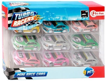 TOI-TOYS Turbo Racers Mini Rally Pull Back Cars 9pcs.