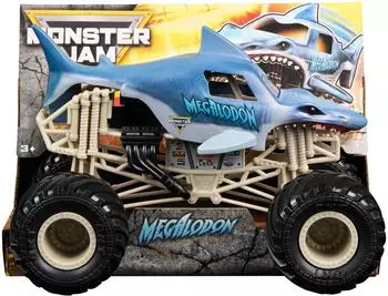 Monster Jam Official Megalodon Monster Truck Collector Die-Cast Vehicle 1:24 Scale Kids’ Toys for Boys and Girls Aged 3 and up