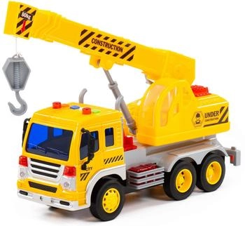 Polesie City Kranwagen mit Schwungrad gelb