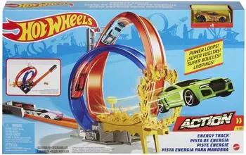 Hot Wheels Energy Track - Building Track with Double Turn of Death