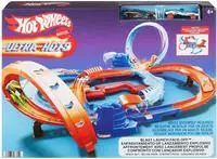 Hot Wheels Spielzeugauto Trackset Rasanter Wettkampfstart 2 Autos 1:64 HXR71