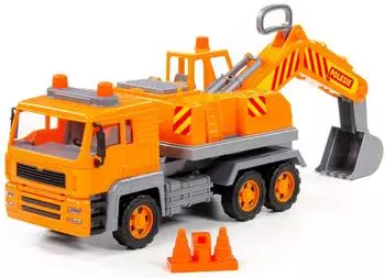 Polesie Excavator with steering wheel and light