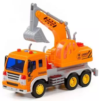 Polesie Excavator truck with steering wheel