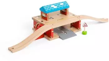 Bigjigs Holzschienen-Bahnhof (5-teilig)