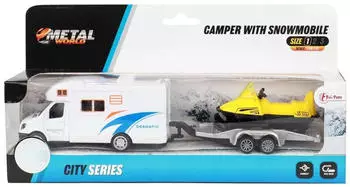 TOI-TOYS Camper mit Schneemobil und Anh&auml;nger