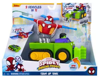 Jazwares SPIDEY und seine Super-Freunde Team Up Tank (2-in-1 Fahrzeug)