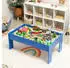 AIYAPLAY Wooden train table with 108-piece railway set