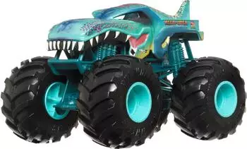 Hot Wheels Monster Trucks MEGA WREX, Oversized Monster Truck, Die-Cast-Spielzeugtruck im Ma&szlig;stab 1:24 mit riesigen R&auml;dern und coolen Designs, JDR03