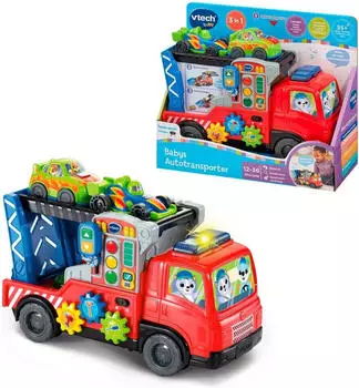 VTech Baby interactive car transporter with 2 cars