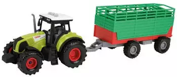 TOI-TOYS Spielzeug-Auto Traktor mit Anhänger, mit Licht & Sound