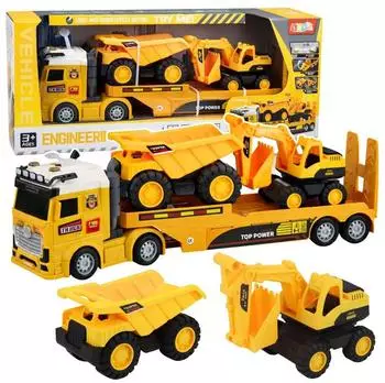 Lean Toys Baufahrzeug-Set