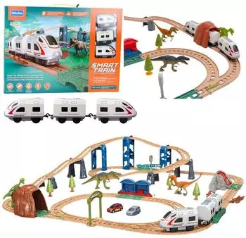 Lean Toys Elektrische interaktive Eisenbahnwagen Tunnel Vulkan